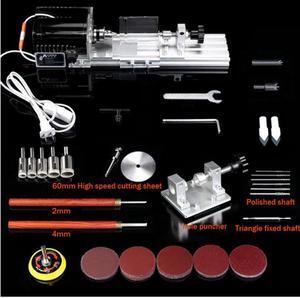 220V 350W 8000r/min Mini Lathe Beads Wood Multi-function Polishing Machine Woodworking Lathe
