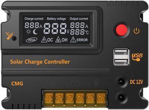 CMG-2420 12V/24V 20A Solar Charge Controller Panel Battery Regulator Auto Switch Overload Protection