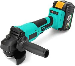 128VF 1300W 10000RPM Cordless Brushless Angle Grinder with 16800mAh Li-Ion Battery