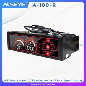 a-100L(R) Fan Controller for PC Fan Speed Adjust 6 Channels Water Cooling Fans / CPU Fan Control Panel LCD Touch Screen