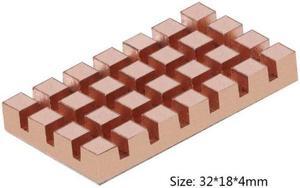 32x18MM M.2 SSD 2260 NGFF 2242 Computer Laptop Solid Hard Disk Ultra-thin Copper Fin Cooling Cooler Silent Heat Sink Radiator