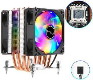 4 Heat Pipes CPU Cooler 4Pin RGB PC Quiet Intel LGA 2011 LGA 2011-3 X79 X99 CPU Cooling Fan