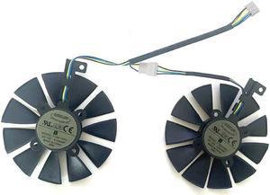 2PCS 87MM Cooling Fan For ASUS GTX1060 1070 Ti RX 470 570 580 Graphics Card Everflow T129215SU PLD09210S12HH 28mm Cooling Fans