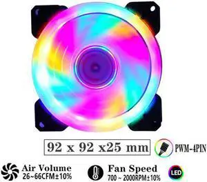 90mm Computer Cooling Fan 92mm Pwm 4PIN 2000RPM Ventilador For Computer PC Case chassis Cpu Cooler Radiator