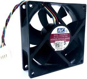 For AVC 8025 80mm x 80mm x 25mm DL08025R12U Hydraulic Bearing Cooler Cooling Fan 12V 0.50A 2Wire 2Pin Connector