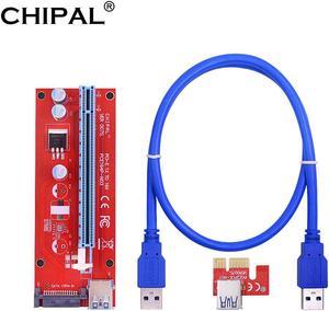 60CM VER007 PCI-E Riser Card 007S PCI Express PCIE 1X 16X Adapter USB 3.0 Cable SATA Power for Graphics Card