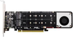 4-disk NVME Raid PCI-E X16 Split Card PCI—E X16 To M.2 M-key NVME X4SSD RAID Motherboard Adapter