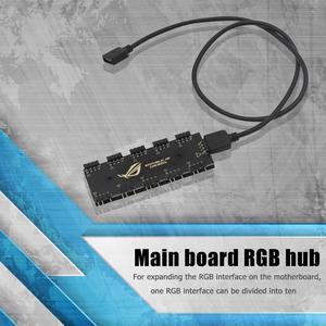 12V 4Pin/5V 3 Pin Interface RGB Hub Splitter 3Pin 4pin Header Extension Cable for Motherboard Fan Magic Synchronous Power Supply