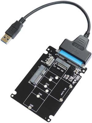 to SATA adapter m2 m key m.2 SSD to SATA adapter card  m.2 m2 NGFF to USB Converter for +M.2 2 in 1 SSD HDD