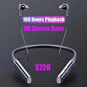 100 hours Wireless Earphone Bluetooth Magnetic Neckband Headphone IPX5 Waterproof Sport Headset Noise Cancelling Micophone