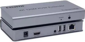 4K 120M  KVM Extender By RJ45 Ethernet Cat5e Cat6 Cable Converter TX RX Support USB Mouse Keyboard Extension Touch Screen