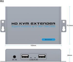 100m  Extender Over CAT5e/6 RJ45 LAN Ethernet Cable  KVM Extender 100M with IR Support 1080P TX+RX