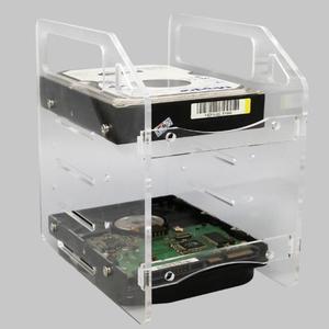 DIY Acrylic Hard Drive Bracket Transparent Hard Disk Shelf Desktop Computer External Storage Box HDD Hard Disk Drives Cage