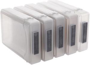 5 Pcs 3.5" IDE SATA HDD Hard Drive Disk Plastic Storage Box Case Enclosure Cover