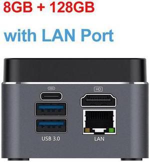 M1T Mini PC Windows 10 Pro Portable PC Mini Computer  Celeron J4125 Quad Core 8GB 256GB SSD Linux LAN BT Gamer VS GK3V SER3