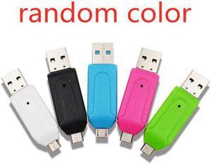 Card Reader 2 In 1 OTG Micro USB To USB 2.0 Adapter Mirco SD/TF Sim Card Readers Memory Cardreader Flash Drive Converters