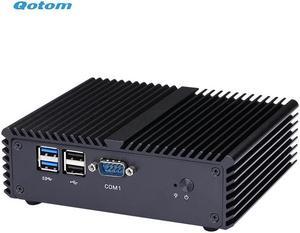 Core i3 Mini PC Fanless Dual LAN 4x RS-232 Ports Portable Mini Desktop Computers