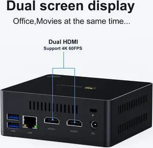 GK MINI Windows 10 Mini PC Gamer  Gemini J4125 8GB DDR4 128GB/256GB SSD 5G WiFi 1000M 4K HTPC Windows 11 Computer