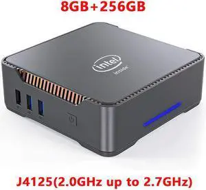 GK3V  J4125 Quad Core Mini PC DDR4 8GB 256GB SSD Windows 10 Dual WIFI 1000M LAN 4K Windows 11 Game Mini Computer VS GK Mini