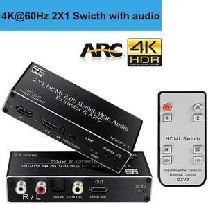 4K  2.0 audio extractor Bluetooth  HDR Switch 4K  toslink switch 5.1 converter  arc audio extractor Splitter