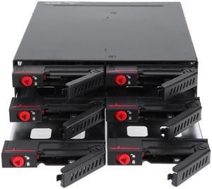 6 Bay Hard Disk Enclosure Rack Data Storage For 2.5" SATA SSD HDD Home Backup Mail Storage Computer Case Server Chassis