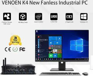 Industrial Mini PC  Core i5 4200U J4125 HDMI VGA 6 RS232 485 COM Linux Windows 10 Desktop Computer support 3G/4G