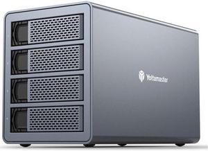 FS4RU3 4 Bay 2.5" 3.5" USB3.0 External Hard Drive Enclosure 64TB with RAID Function for NAS Expansion HDD SSD Case