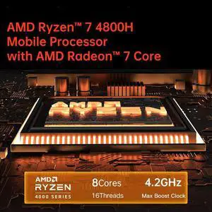 T-BAO MN48H Gaming MINI PC  Ryzen 7 4800H Gamer PC Windows 10 Computer 32GB DDR4 1TB M.2 NVME SSD WiFi 6 BT5.1 Mini Host