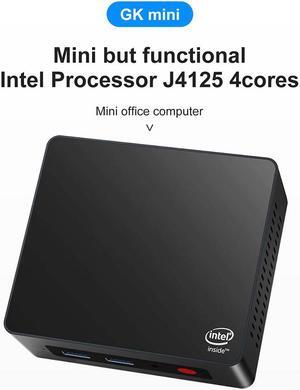 GK Mini Windows 10 Pro Key MINI PC  Gemini J4125 DDR4 8GB 256GB SSD 5.8G WiFi BT PC Gamer Computer PK GK3V