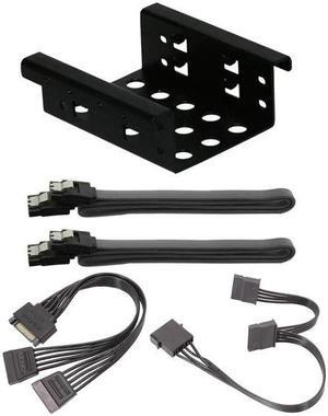 Aluminum Alloy 2 Bay 2.5 inch SATA HDD SSD to 3.5 inch Bracket Adapter 2.5 inch Hard Drive Disk Mounting Converter Kit