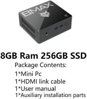 B2 Mini PC  Celeron E3950 dual Core 8GB RAM 128GB 256GB SSD Windows 10 Desktop Computer HDMI USB-C Mini Pc Comperter
