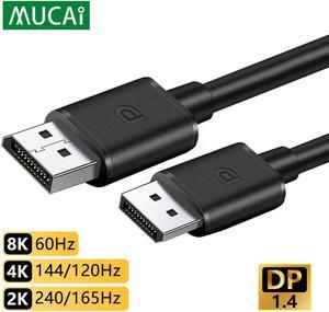 DisplayPort 1.4 Cable 8K 4K HDR 165Hz 60Hz Display Port Adapter For Video PC Laptop TV DP High Speed 32.4Gbps Display Port Cable