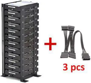 Shipping 12 Layer 3.5 Inch Mechanical Hard Disk Bracket Hard Disk Box Hard Disk Stacking Frame HDD Bracket Metal Material