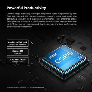 Latest CoreBox  i5-8259U mini Gaming Desktop PC 16G RAM 512G SSD Windows 10 Desktop Computer built-in WIFI