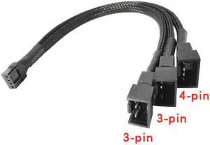 Fan Splitter 4pin Adapter Cable 1 to 1 2 3 4 Computer CPU Cooler Fan Splitter PC Chassis Fan Extension Power Cable
