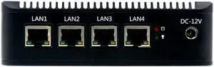 Linux Fanless Mini PC 4  LAN Celeron J3160 Quad Core Firewall Router pfSense OPNsense  4 Nic Network Server AES-NI