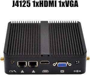 Mini PC  Celeron J4125 Quad Core DDR4 M.2 SSD Industrial Compact Computer Dual LAN 2COM 4K HD Windows 10 WiFi