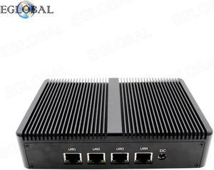 Pfsense Fanless Mini PC  Celeron J1900 4* WG82583 Gigabit RJ45 Lan Firewall Router Security Server Computer