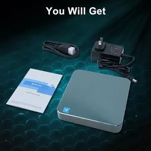 AK7  Celeron J3455 Windows 10 Mini PC 8GB RAM 128GB 256GB 512GB 1TB SSD 2.4G 5G Wifi BT4.2 1000M Desktop Computer VS AK3V