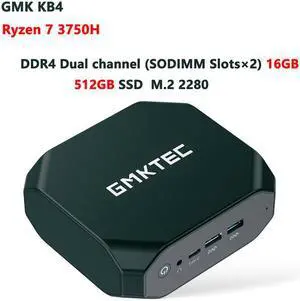 2022 GMK KB4  Ryen 7 3750H Windows 11 Pro MINI PC DDR4 16GB RAM 512GB SSD WIFI BT PC Gaming Computador VS Beelink SER3