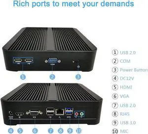 Windows 10 MINI PC  I3-5005U 8GB RAM 128GB SSD Portable WIN10 4K VGA Dual WiFi 1000M LAN Mini Computer VS Beelink U55