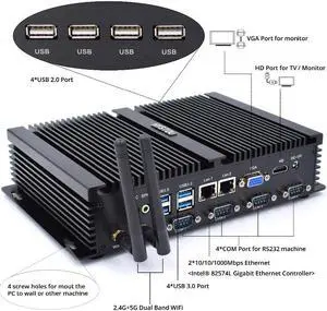 Computer Mini PC Windows 10  Core i5 3317U Celeron 1037U Mini ITX Linux Board with 2 LAN Ports 1HDMI 4 RS232 COM