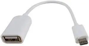 data lines OTG MICRO  data lines phone lines  OTG adapter cable (White)