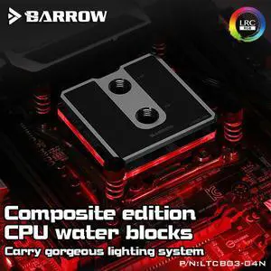 LTCP03-04N, For  Lga115x Composite CPU Water Blocks, POM/barss Top Optional, LRC 2.0 5v 3pin, Microwaterway Block