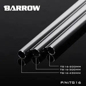 Water Cooling Chrome Plated Copper Rigid Tube OD 16MM 490mm TG16 TG16-490