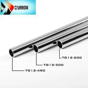 copper Chrome plating metal hard tube, 10*12mm/12*14mm/14*16mm water cooling kit hard pipe build accessory 300mm