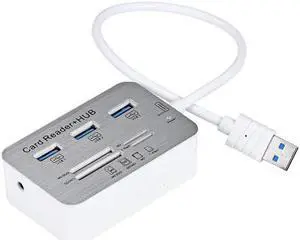 3.0 Hub 3 Port Aluminum  3.1 Hub With MS  M2 TF Multi-In-1 Card Reader Portable  Hub for PC Laptop 20J29