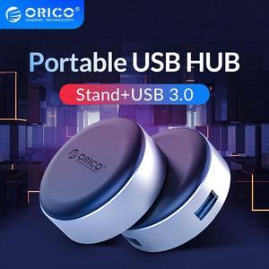 USB3.0 HUB With Laptop Stand Aluminum Portable Cooling Pad Heat Dissipation Skidproof for MacBook Pro USB Splitter Adapter