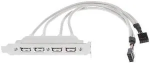 9Pin Header to 4Port USB 2.0 Female Cable PCI
