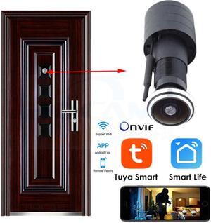App Door Eye Hole Security 1080P 1.6mm 1.78mm Wide Angle FishEye CCTV Network Mini Peephole Camera WifI IP P2P Onvif Alexa